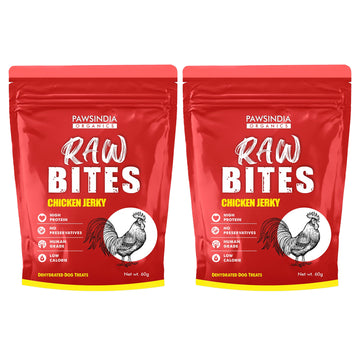 Raw Bites Organic Dehydrated - Chicken Jerky Premium Dog Treats
